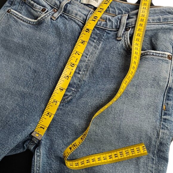 Agolde Women's High Rise Slim Fit Jeans - Blue - Picture 6 of 10